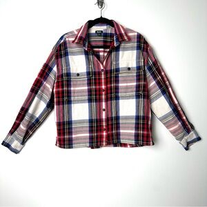 Roots Cypress Cabincore Lumberjack Boxy Fit Twill Cozycore Plaid Shirt Shacket